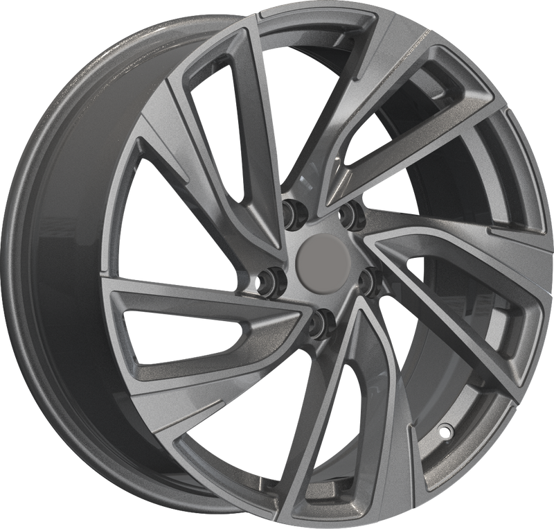 YKW Replicas - VR1 - Gunmetal - Gloss Gunmetal - 18" x 7.5", 42 Offset, 5x112 (Bolt pattern), 57.10mm HUB