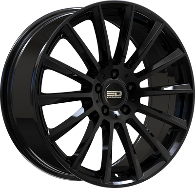 Euro Design - Sacco - Black - Matte Black - 18" x 7.5", 25 Offset, 5x112 (Bolt pattern), 66.70mm HUB