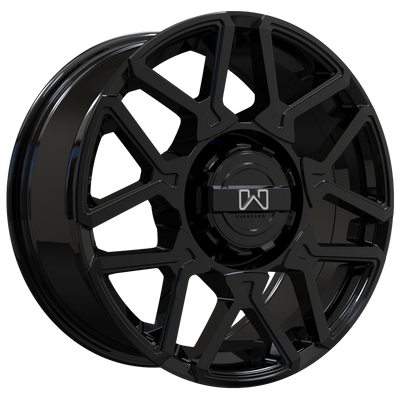 Wildland - Cyclone - Black - Gloss Black - 17" x 8", 35 Offset, 5x110/115 (Bolt pattern), 70.3mm HUB