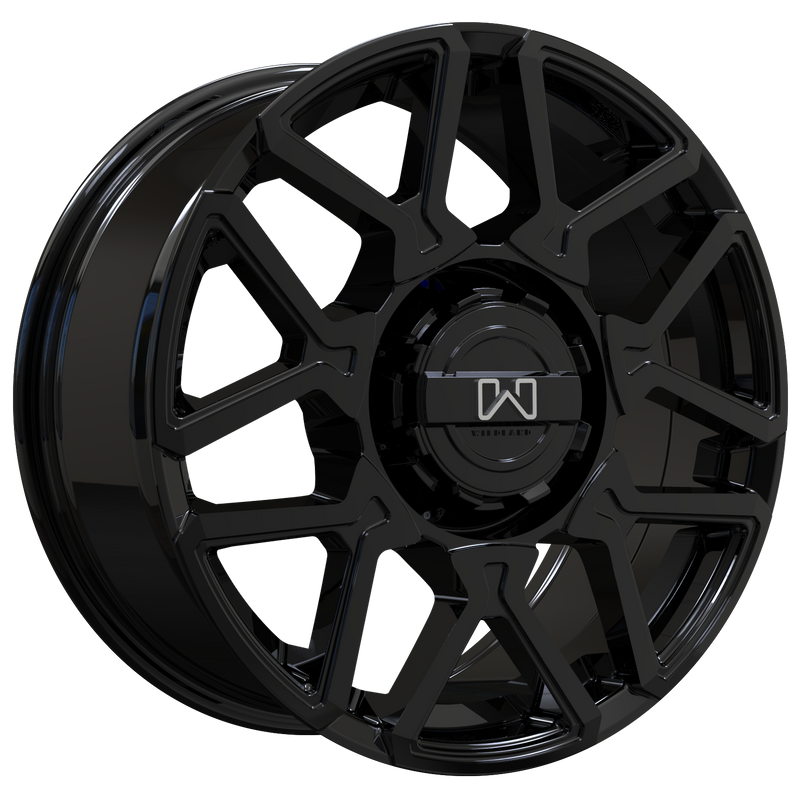 Wildland - Cyclone - Black - Gloss Black - 17" x 8", 35 Offset, 5x110/115 (Bolt pattern), 70.3mm HUB