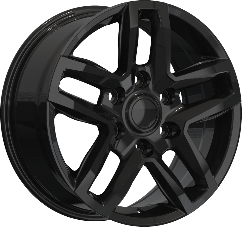 YKW Replicas - JA1 - Black - Gloss Black - 18" x 8", 35 Offset, 6x120 (Bolt pattern), 67.1mm HUB