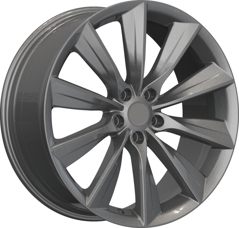 YKW Replicas - TS1 - Gunmetal - Gloss Gunmetal - 19" x 9.5", 35 Offset, 5x114.3 (Bolt pattern), 64.10mm HUB