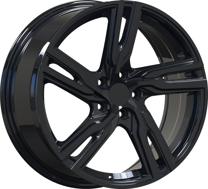 YKW Replicas - MF16 - Black - Gloss Black - 18" x 8", 42 Offset, 5x108 (Bolt pattern), 63.40mm HUB