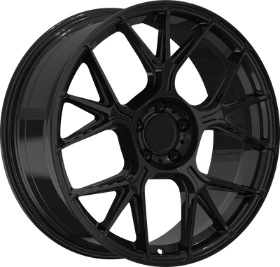 YKW Replicas - MR4 - Black - Gloss Black - 18" x 8", 35 Offset, 5x114.3 (Bolt pattern), 67.1mm HUB
