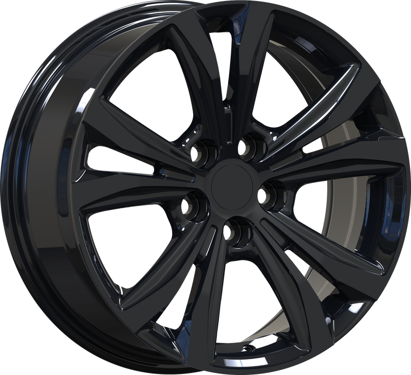 YKW Replicas - MF15 - Black - Gloss Black - 18" x 8", 35 Offset, 5x114.3 (Bolt pattern), 60.10mm HUB