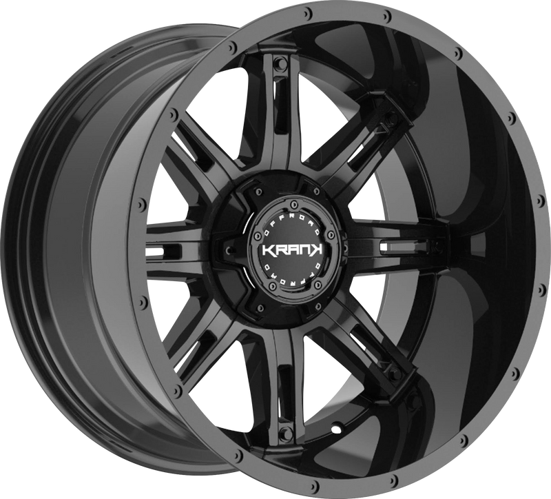 KranK Off-road - Shaft - Black - Gloss Black - 20" x 12", -44 Offset, 6x135/139.7 (Bolt pattern), 108.00mm HUB