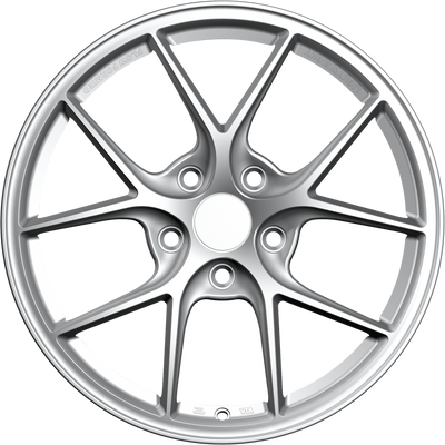 YKW Replicas - MF5 - Silver - Silver - 18" x 8", 35 Offset, 5x114.3 (Bolt Pattern), 70.5mm HUB