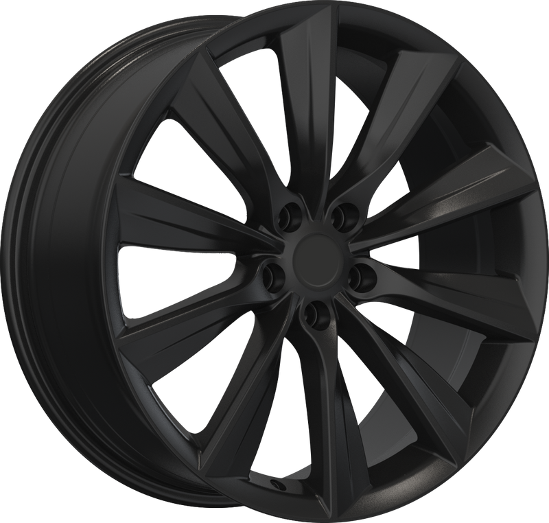 YKW Replicas - TS1 - Black - Matte Black - 19" x 9.5", 35 Offset, 5x114.3 (Bolt pattern), 64.10mm HUB