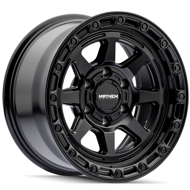Mayhem - RIDGELINE - Black - 17" x 8.5", 6 Offset, 6x139.7 (Bolt pattern), 106.1mm HUB