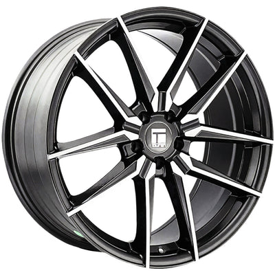 Touren - TR94 - Gunmetal - Brushed W/ Dark Graphite Window - 18" x 8", 35 Offset, 5x112 (Bolt pattern), 66.6mm HUB
