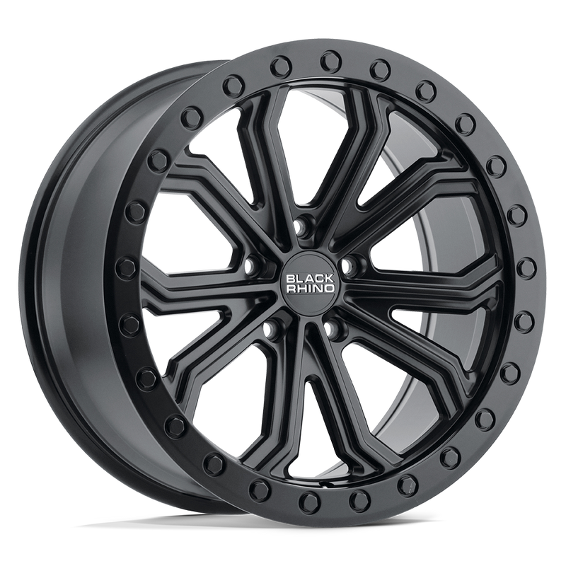 Black Rhino - TRABUCO - Black - Matte Black - 20" x 10", 30 Offset, 5x127 (Bolt pattern), 71.5mm HUB