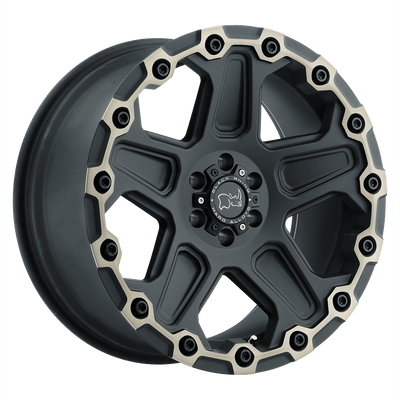 Black Rhino - COG - Black - Matte Black with Machined Face & Dark Matte Tint - 20" x 9.5", -18 Offset, 5x127 (Bolt pattern), 71.5mm HUB