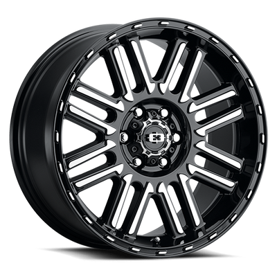 Vision Wheel Off-Road - 348 NEXUS - Black - Gloss Black Machined Face - 17" x 8.5", 18 Offset, 8x180 (Bolt pattern), 124.20mm HUB