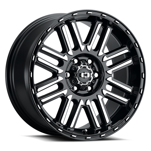 Vision Wheel Off-Road - 348 NEXUS - Black - Gloss Black Machined Face - 18" x 8.5", 0 Offset, 8x170 (Bolt pattern), 125.20mm HUB