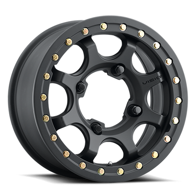 Vision Wheel ATV - 351 FLOW BEADLOCK - Black - Satin Black - 15" x 7", 13 Offset, 4x156 (Bolt pattern), 131.10mm HUB
