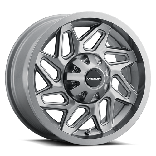 Vision Wheel ATV - 361 SPYDER - Gunmetal - 14" x 7", 2.5 Offset, 4x136 (Bolt pattern), 110.50mm HUB