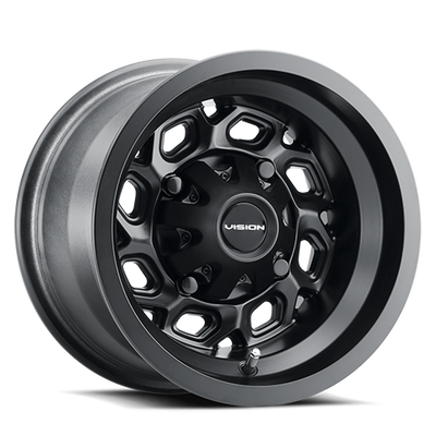 Vision Wheel ATV - 361 SPYDER - Black - Matte Black - 12" x 8", -10.2 Offset, 4x156 (Bolt pattern), 131.10mm HUB