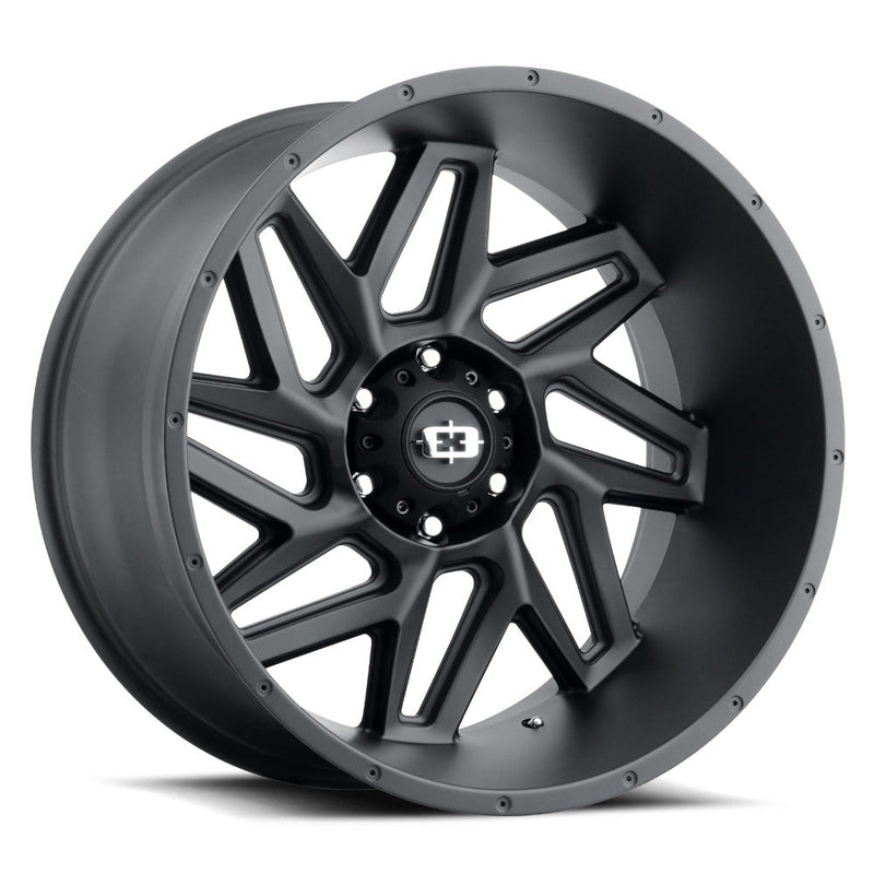 Vision Wheel Off-Road - 361 SPYDER - Black - Satin Black - 22" x 10", -19 Offset, 6x139.7 (Bolt pattern), 106.20mm HUB