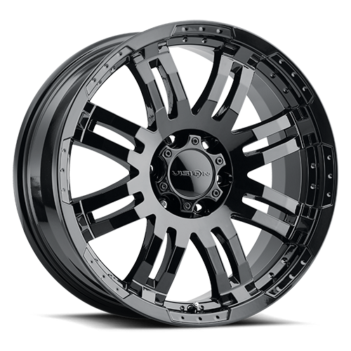 Vision Wheel Off-Road - 375 WARRIOR - Black - Gloss Black - 16" x 8", 0 Offset, 5x135 (Bolt pattern), 87.10mm HUB