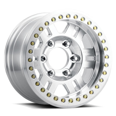 Vision Wheel Off-Road - 398 MANX BEAD LOCK - Silver - Machined - 17" x 9.5", -44 Offset, 8x170 (Bolt pattern), 125.20mm HUB