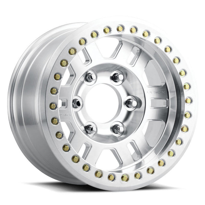Vision Wheel Off-Road - 398 MANX BEAD LOCK - Silver - Machined - 17" x 8.5", 0 Offset, 6x139.7 (Bolt pattern), 108.00mm HUB