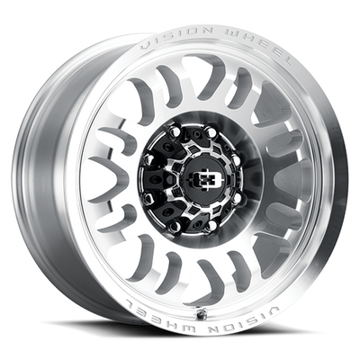 Vision Wheel Off-Road - 409 INFERNO - Silver - Milled Machine Face - 17" x 8.5", 0 Offset, 6x114.3 (Bolt pattern), 71.50mm HUB