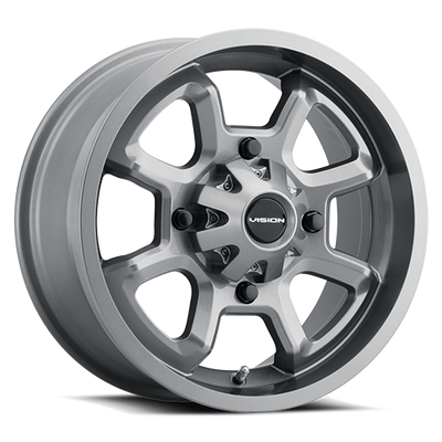 Vision Wheel ATV - 415 BOMB - Gunmetal - 12" x 7", 2.5 Offset, 4x110 (Bolt pattern), 86.00mm HUB