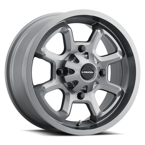 Vision Wheel ATV - 415 BOMB - Gunmetal - 12" x 7", 2.5 Offset, 4x156 (Bolt pattern), 131.10mm HUB