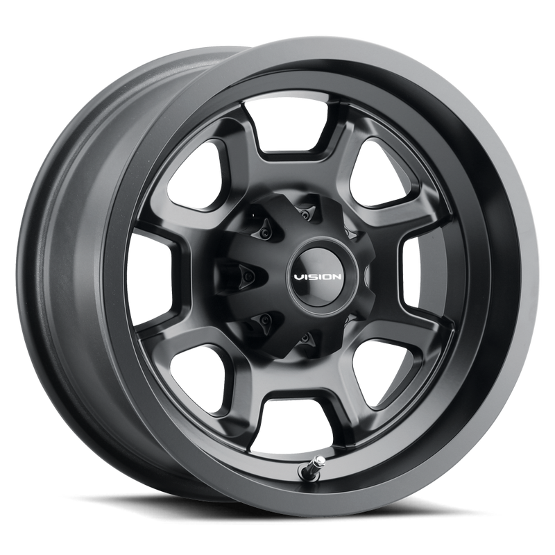 Vision Wheel ATV - 415 BOMB - Black - Matte Black - 14" x 7", 2.5 Offset, 4x156 (Bolt pattern), 131.10mm HUB