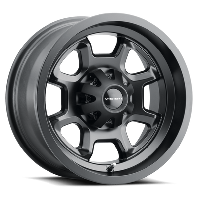 Vision Wheel ATV - 415 BOMB - Black - Matte Black - 12" x 8", -10.2 Offset, 4x156 (Bolt pattern), 131.10mm HUB