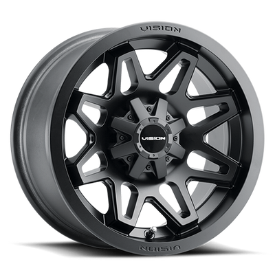 Vision Wheel ATV - 416 SE7EN - Black - Matte Black - 15" x 7", 38.1 Offset, 4x156 (Bolt pattern), 131.10mm HUB