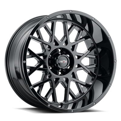 Vision Wheel Off-Road - 412 ROCKER - Black - Gloss Black - 20" x 10", -25 Offset, 6x139.7 (Bolt pattern), 106.20mm HUB