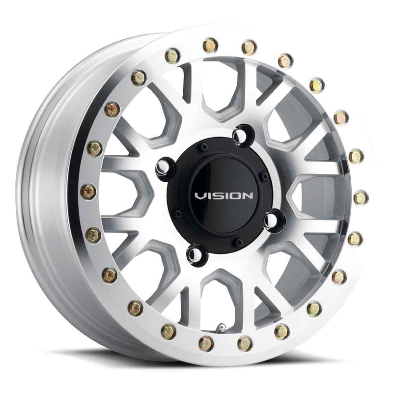 Vision Wheel ATV - GV8 INVADER - Silver - Machined - 15" x 6", 38 Offset, 4x110 (Bolt pattern), 86.00mm HUB