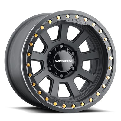 Vision Wheel Off-Road - 350 OJOS - Black - Satin Black - 17" x 9", -40 Offset, 5x139.7 (Bolt pattern), 108.00mm HUB