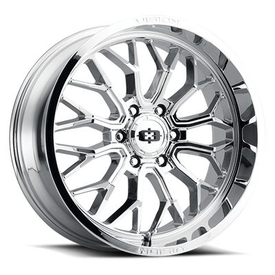 Vision Wheel Off-Road - 402 RIOT - Chrome - 20" x 9", 12 Offset, 5x139.7 (Bolt pattern), 108.00mm HUB