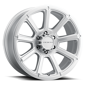 Vision Wheel Off-Road - 353 TURBINE - Silver - Winter Paint-Silver - 20" x 9", 12 Offset, 8x165.1 (Bolt pattern), 125.20mm HUB