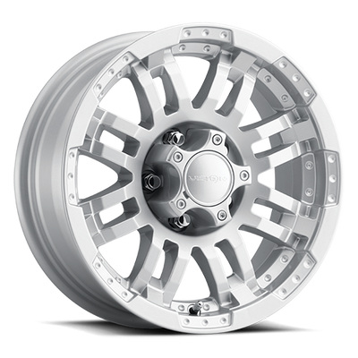 Vision Wheel Off-Road - 375 WARRIOR - Silver - Winter Paint-Silver - 17" x 8.5", 18 Offset, 5x139.7 (Bolt pattern), 108.00mm HUB