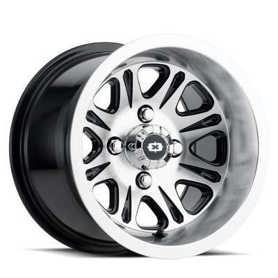 Vision Wheel ATV - 547 SPIRIT - Black - Gloss Black Mirror Machined Face - 12" x 7", 2.5 Offset, 4x156 (Bolt pattern), 131.10mm HUB