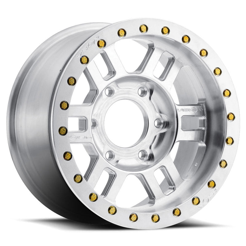 Vision Wheel Off-Road - 398 MANX COMPETITION - Silver - Machined - 17" x 9.5", 26 Offset, 5x139.7 (Bolt pattern), 108.00mm HUB