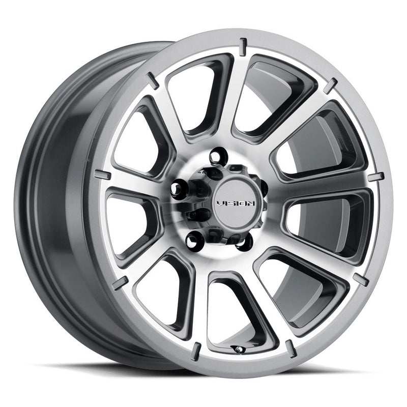 Vision Wheel Off-Road - 353 TURBINE - Gunmetal - Gunmetal Machined Face - 15" x 6", 0 Offset, 6x139.7 (Bolt pattern), 108.00mm HUB