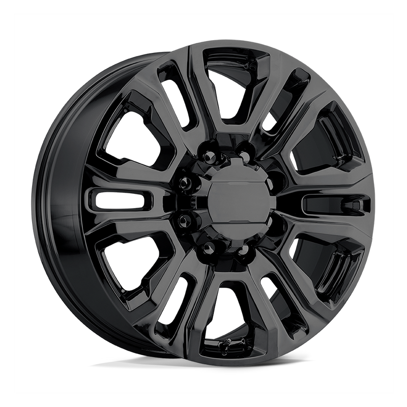 OE Creations - PR207 - Black - Gloss Black W/ Machined Face - 22" x 8.5", 44 Offset, 8x180 (Bolt pattern), 124.2mm HUB